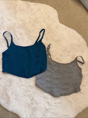 Target teal and grey bundle - cropped corsette tops